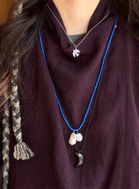 soft mountains软山 Stray Birds飞鸟集项链 原创设计吊坠锁骨链