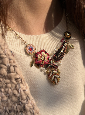 AYALA BAR SE3576项链 Embroidered Femenine Necklace