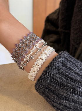 自留推荐 T.MAJOR 花曜镂空拉丝雕纹双色手镯鎏金花冠开口手环