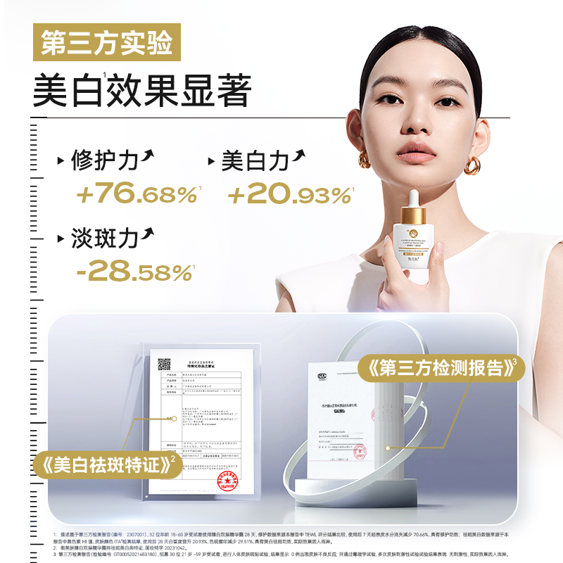 【618立即抢购】修白瓶美白淡斑面部精华液提亮去暗沉烟酰胺精华