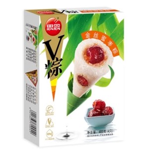思念V型金丝蜜枣粽端午节粽子速食早餐半成品400g粽蜜枣豆沙粽