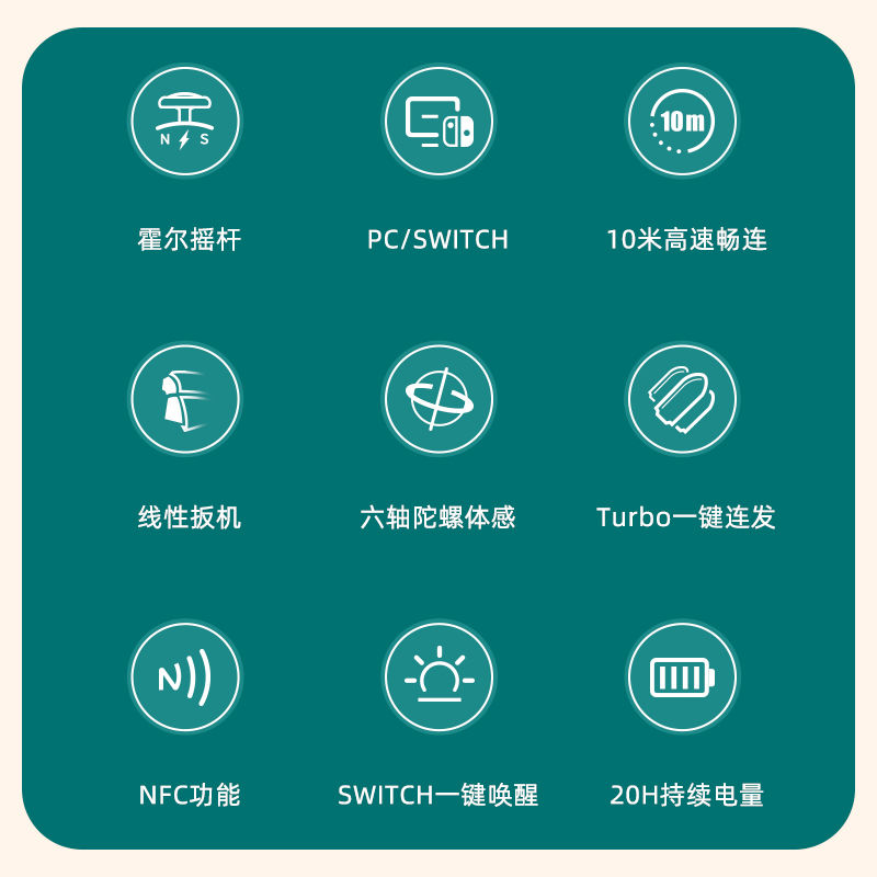 莱仕达switch手柄pro任天堂ns无线霍尔摇杆震动游戏机ns原装国行限定怪猎连发pc电脑steam游戏9607x手柄-图1