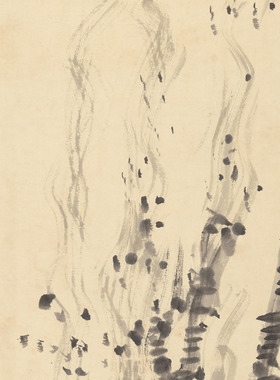 清胡公寿溪山烟雨图水墨国画山水宣纸高清微喷复制装饰画挂画临摹