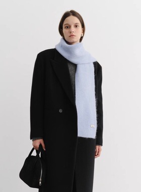 若若韩代正品直邮DUNST25秋冬KNITTEDALPACA羊驼羊毛针织围巾女厚