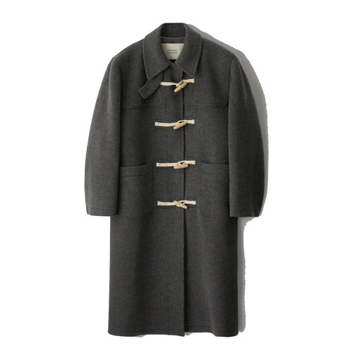 若若韩代正品直邮facade pattern25秋冬羊毛牛角扣大衣外套女长款 - 图3