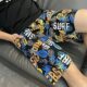 Men's five-point pants, cotton artificial cotton pants, beach pants, home furnishings, fat and large pajama pants, cool shorts pockets