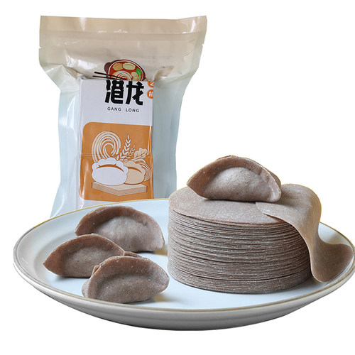 黑麦黑全麦饺子皮新鲜超薄无蔗糖低脂粗粮杂粮荞麦面水饺皮 - 图3