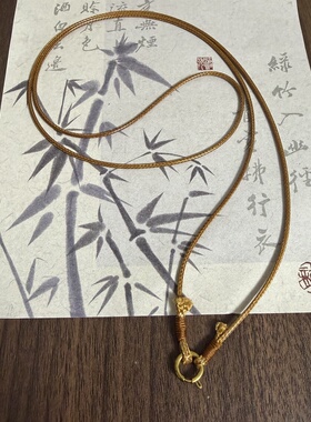 柔软蜡皮绳吊坠挂绳不锈钢弹簧扣金色银色灰色高货中长绳男女