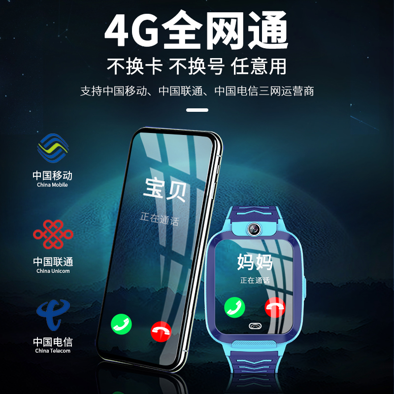 八魔儿童电话手表智能4g全网通可视频小学生定位防水防摔电信版可用适用华为小米手机 Vogyou 八魔儿童电话手表智能4g全网通可视频小学生定位防水防摔电信版可用适用华为小米手机 Vogyou