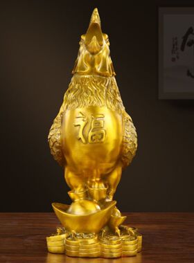 铜公鸡家居摆件招财金鸡十二生肖