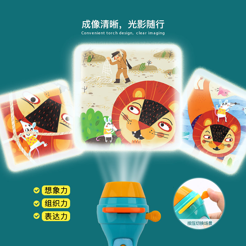 美乐儿童卡通投影仪发光早教手电筒 joanmiro鑫智发光玩具