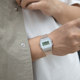 Casio watch small squares for men and women couples students jelly transparent electronic children's watch F-91W
