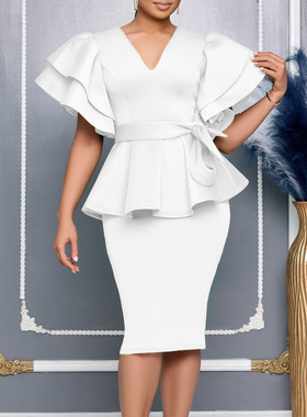 3XL plus size African women's green dress非洲绿色女士连衣裙