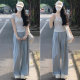 ຜ້າໄຫມສີຟ້ານົມ fu ice silk Yamamoto pants ສໍາລັບແມ່ຍິງ summer
