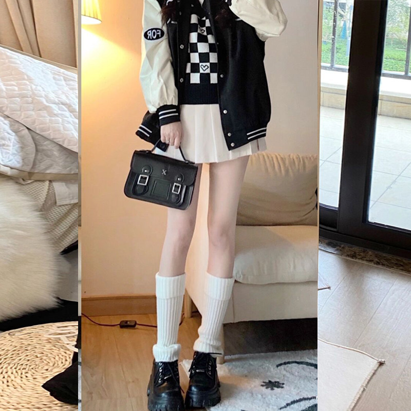 灰色秋冬季2021新款高腰学生百褶裙 纪米缇半身裙