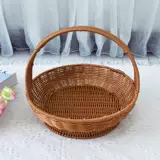 Ratter Teng Железная рама сплетенная корзина круглая ручная корзина для пикника для пикника