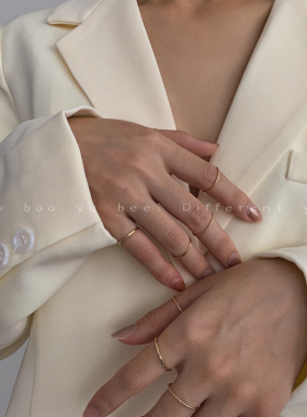 简约素戒10件套套装女个性戒指