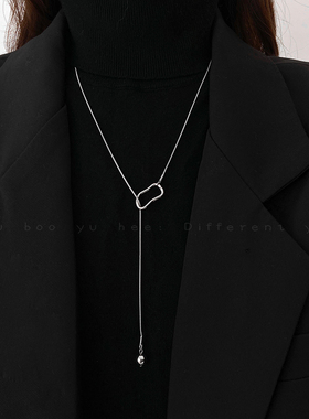 高级感金色圆珠长款项链毛衣链女