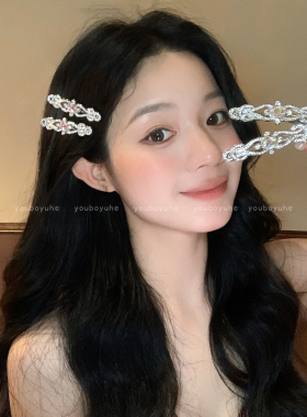 满钻宫廷风发夹侧边刘海夹发饰女