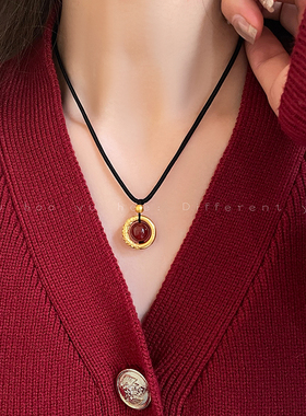 相思豆平安扣项链小众高级感配饰