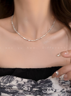 不规则碎银子项链高级感毛衣链