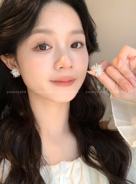 超闪轻奢烟花耳钉高级感独特耳饰