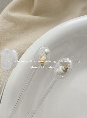 MUSE NAIL自然风原石INS小众设计素材饰品海螺素材 石贝素材