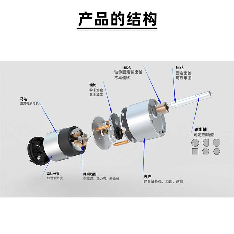 JGB37-520微型直流减速齿轮电机6V12V24V调速大扭矩电动机马达