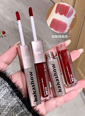 双头唇釉水光哑光持妆不沾杯