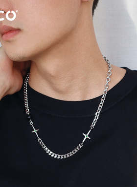 小众高级感四星芒拼接项链