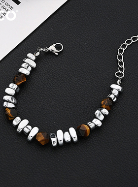 CCO男士虎眼石串珠手链