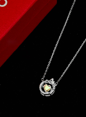 CCO魔法苹果S925银项链吊坠爱心灵动轻奢小众锁骨链送女友礼物