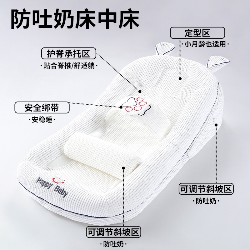 床中床婴儿新生防惊跳吐呛奶压哄睡窝觉垫宝宝落地醒神器安抚外出,淘宝优惠券,粉丝福利购,淘宝优惠卷
