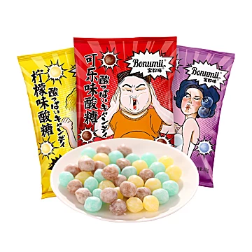 宝奴咪超酸柠檬糖果88g网红搞怪零食
