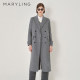 MARYLING玛俪琳秋冬新品灰色西装领双面呢长款大衣A1DHW93310
