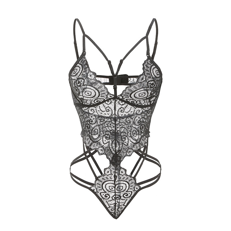 瑷绫说性感女小胸深v蕾丝透视睡裙 瑷绫说睡裙