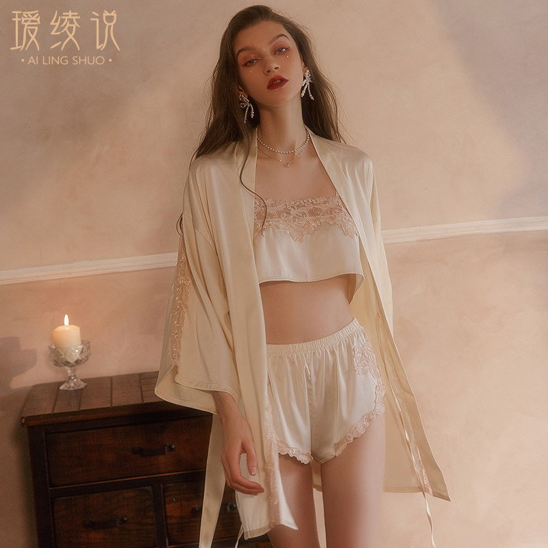 瑷绫说性感夏高级感情调冰丝女睡裙 瑷绫说睡裙