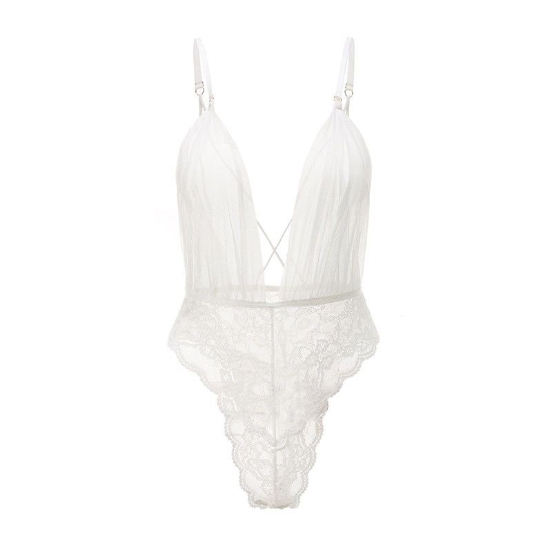 瑷绫说性感深v镂空诱惑蕾丝睡裙 瑷绫说睡裙