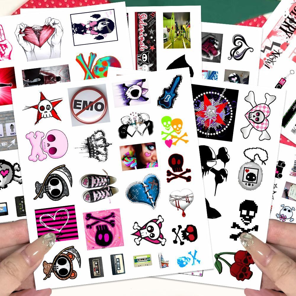 sence拼贴素材切膜贴纸ins风盐系拼贴古早味审美积累手账素材贴画 - 图0