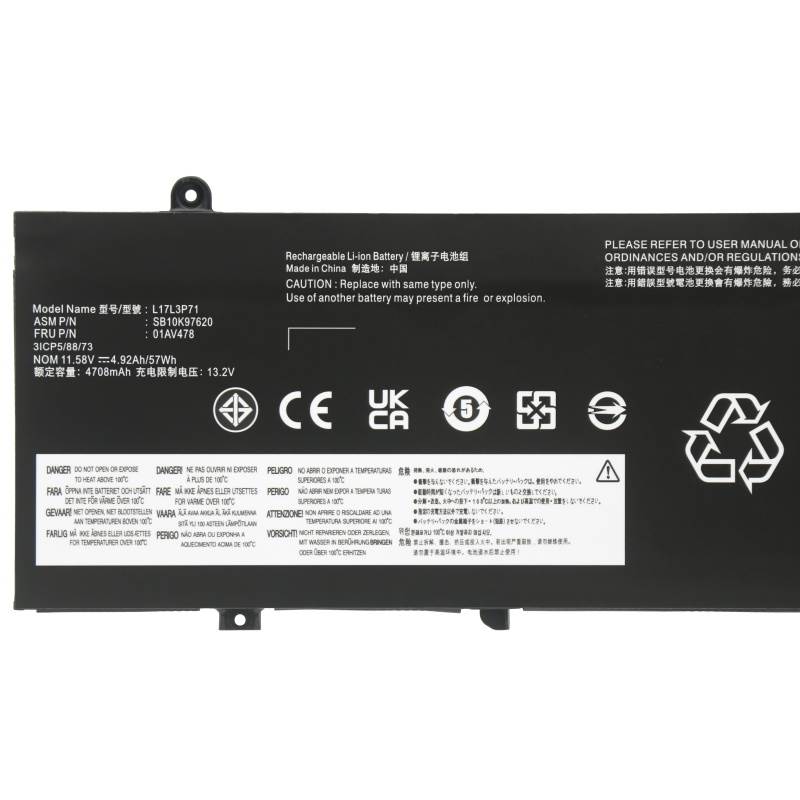 适用于 联想 01AV480 01AV479 01AV478 L17M3P71 笔记本电池 - 图1