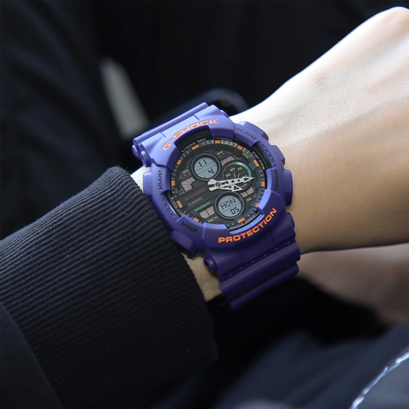 卡西欧情侣款手表黑金男女对表情人节日礼物白玫瑰金GA-110GB-1A - 图2