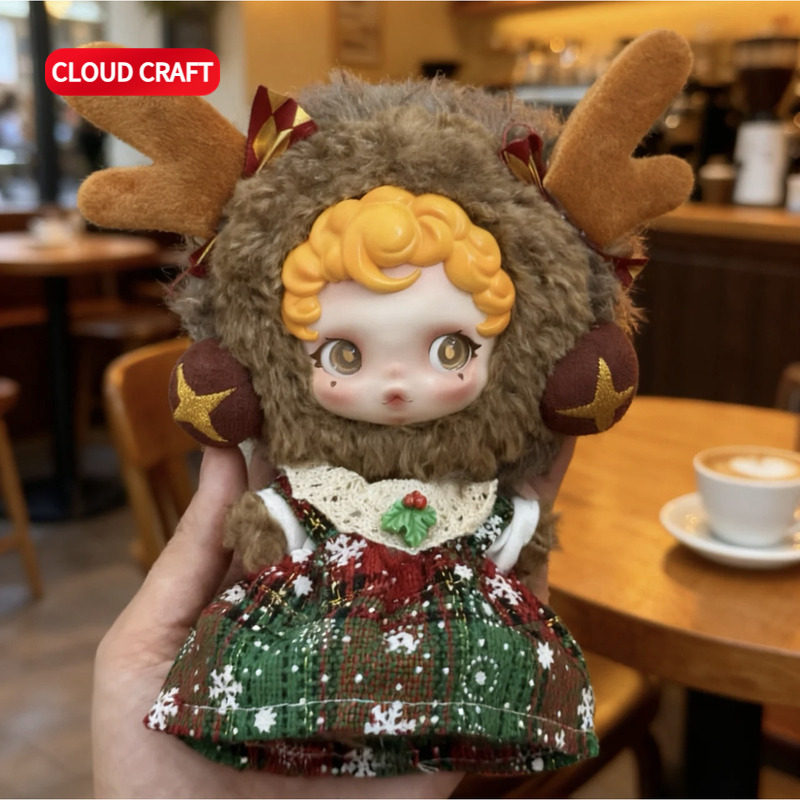 适用SP娃衣圣诞树披风套装skullpanda光织园不眠剧场搪胶玩偶衣服,淘宝优惠券,粉丝福利购,淘宝优惠卷