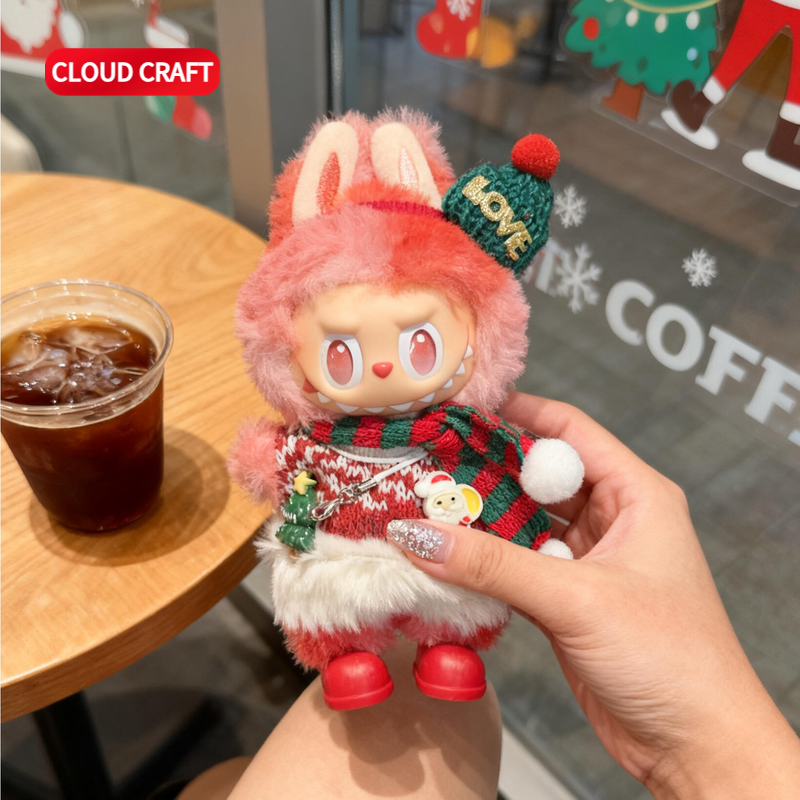 适用labubu第三代娃衣圣诞毛衣帽子套装新款拉布布一二三代娃衣,淘宝优惠券,粉丝福利购,淘宝优惠卷