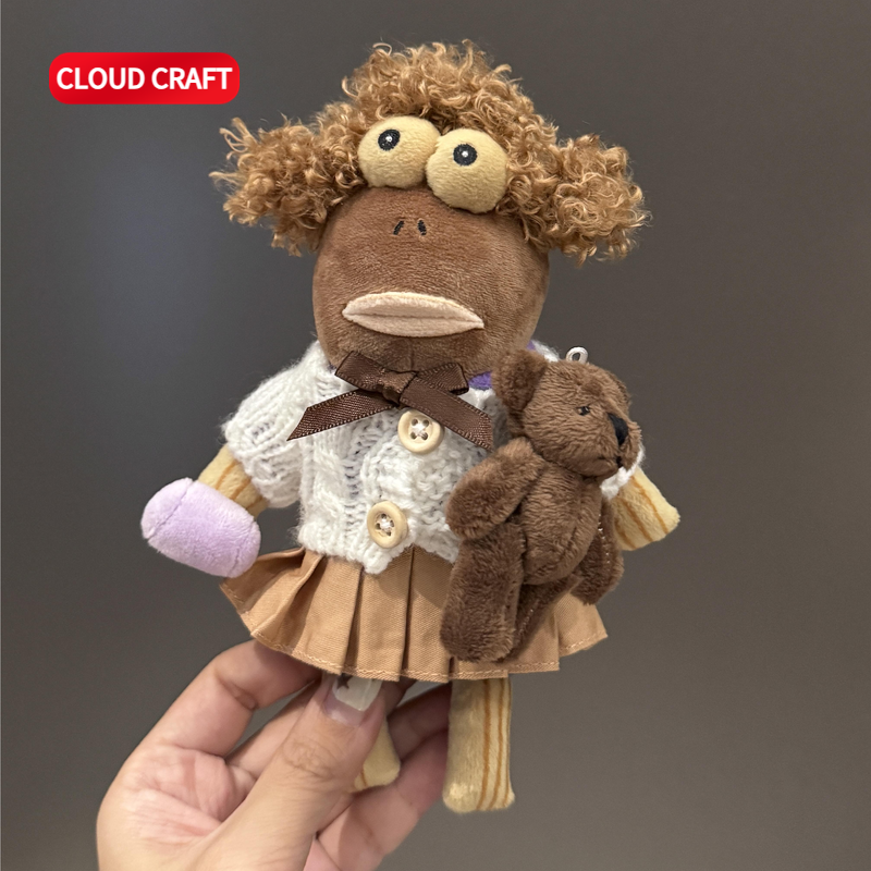 适用比奇堡居民娃衣套装棕色秋冬假发可爱呆萌毛衣小熊着替装,淘宝优惠券,粉丝福利购,淘宝优惠卷