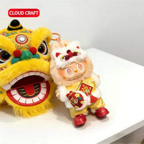 适用labubu一二三代娃衣喜庆新年拜年服套装拉布布前方高能衣服 - 图2