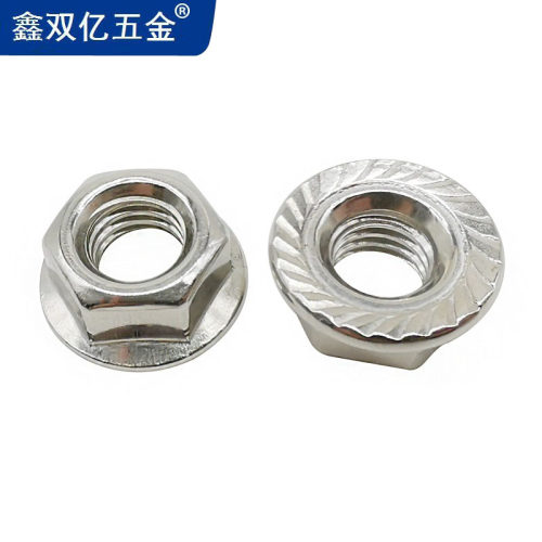 304不锈钢法兰螺母 201六角防滑带垫螺丝帽防松 M3M4-M12 GB6177 - 图2
