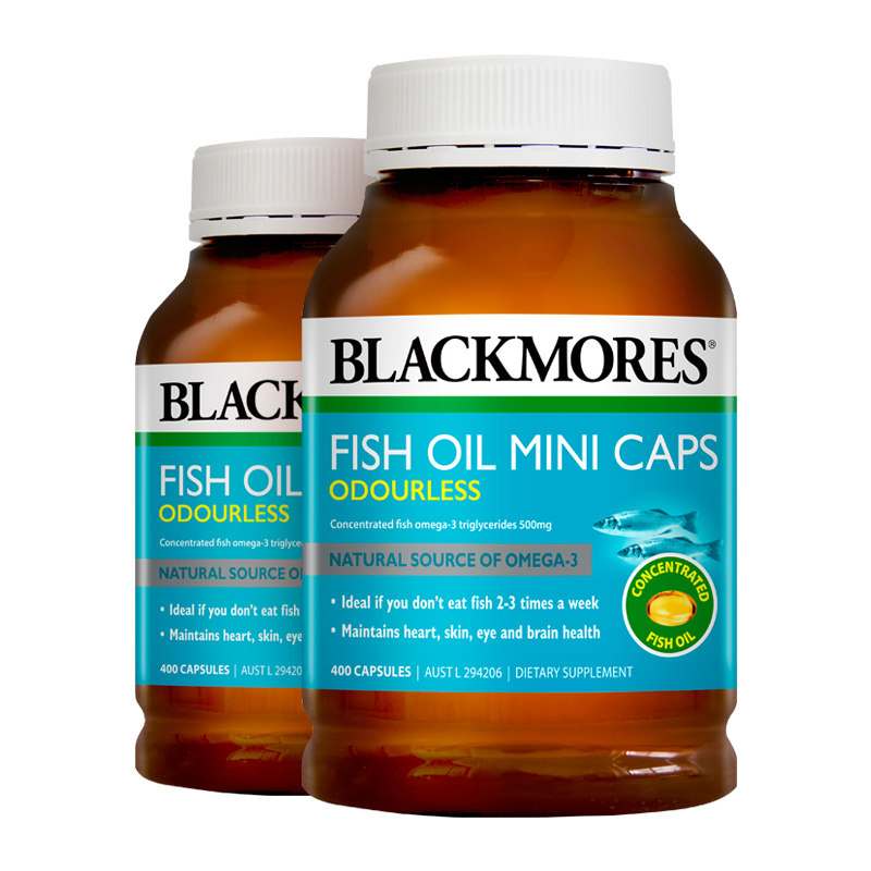 澳洲blackmores小颗无腥2瓶软胶囊 BLACKMORES澳纽海外鱼油/深海鱼油