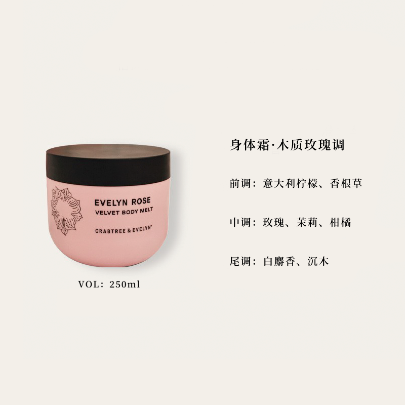 【圣诞礼物】瑰珀翠身体乳伊芙琳玫瑰冰淇淋质地润肤乳香氛滋润 - 图2