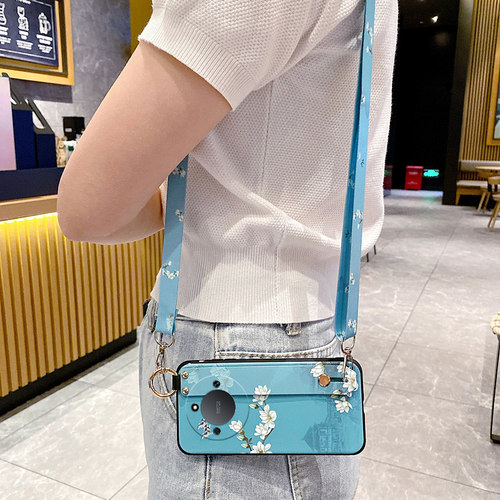 适用华为荣耀x50手机壳honorX60Pro新款X60i+保护套ALI全包AN00硅胶X40GT斜挎背带x30防摔X70挂绳i女挂脖子男 - 图2