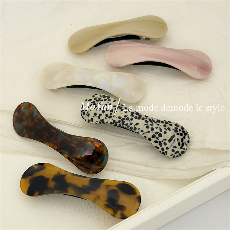 韩版时尚醋酸发夹高级感盘发弹簧夹子气质一字马尾夹后脑勺碎发卡,淘宝优惠券,粉丝福利购,淘宝优惠卷